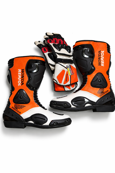 Motorcycle Racing Boots & Gloves Set – Track Ready Gear
