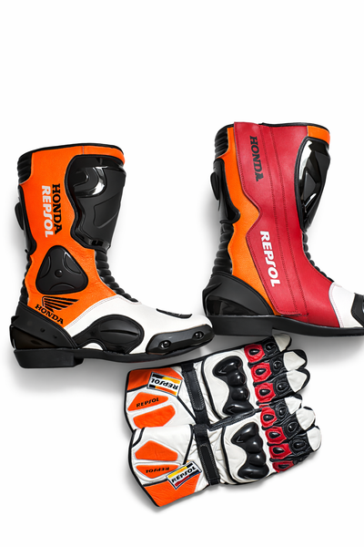 Motorcycle Racing Boots & Gloves Set – Track Ready Gear