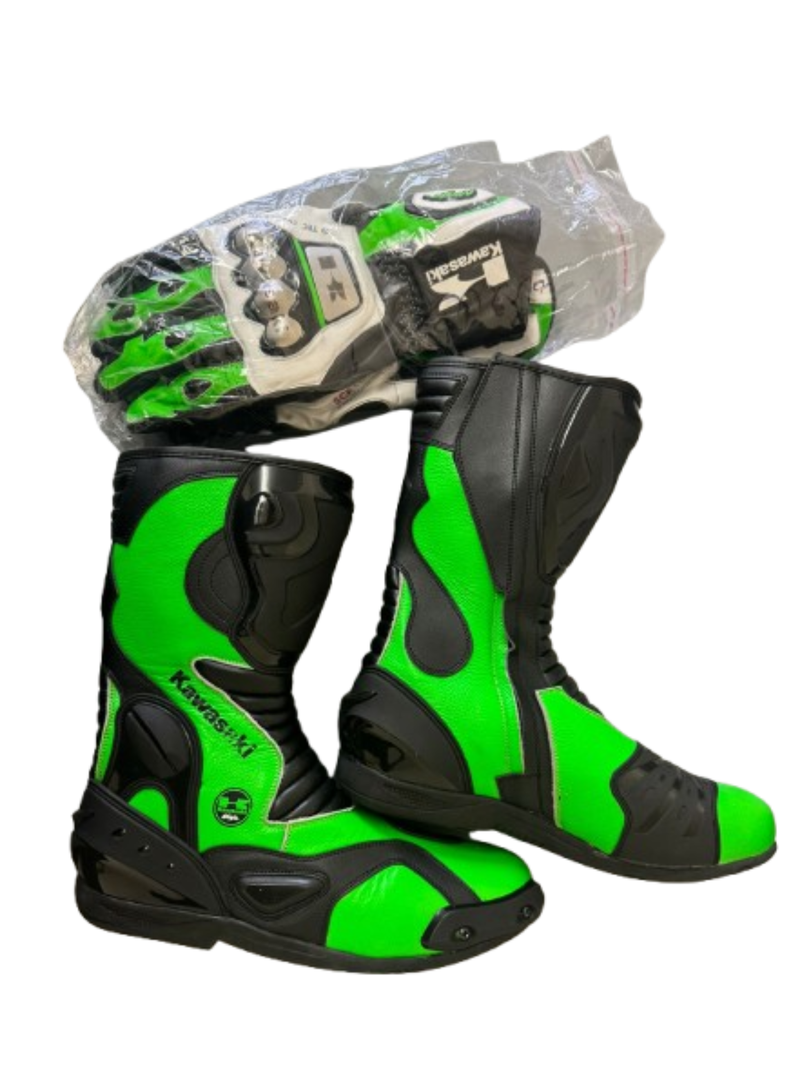 Kawasaki Motorcycle Racing Leather Full Set Gear Kit XL