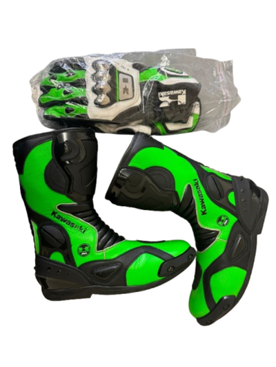 Kawasaki Motorcycle Racing Leather Full Set Gear Kit XL