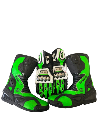 Kawasaki Motorcycle Racing Leather Full Set Gear Kit XL