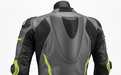 Custom Grey Green 1-Piece Leather Racing Suit Unisex EU