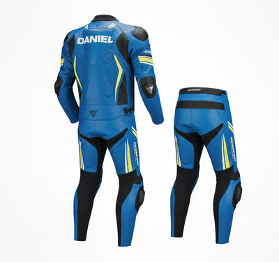 Custom Two Piece Motorcycle Racing Leather Suit Gear Pro