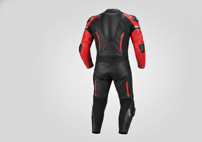 Red Black 1-Piece Motorcycle Racing Leather Suit Pro!