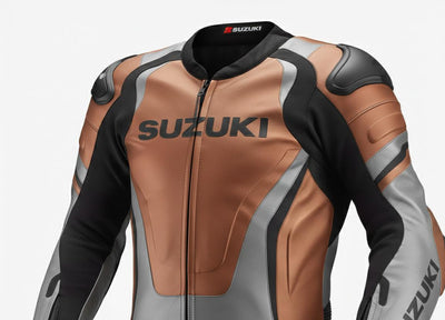 Custom Grey Bronze Racing Suit 1-Piece Track Gear