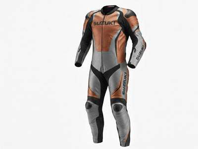 Custom Grey Bronze Racing Suit 1-Piece Track Gear