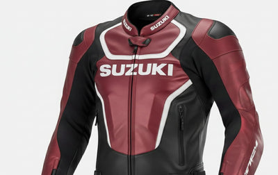Custom Red Black Racing Leather Suit 1-Piece