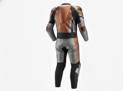 Custom Grey Bronze Racing Suit 1-Piece Track Gear