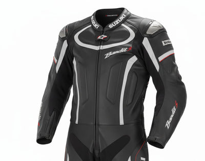Premium Black 1-Piece Motorcycle Racing Leather Suit