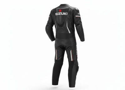 Premium Black 1-Piece Motorcycle Racing Leather Suit