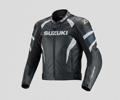 2-Piece Leather Racing Suit Jacket & Pants Track Gear X