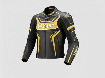Yamaha Black Yellow Racing Leather Suit 2-Piece Set Pro