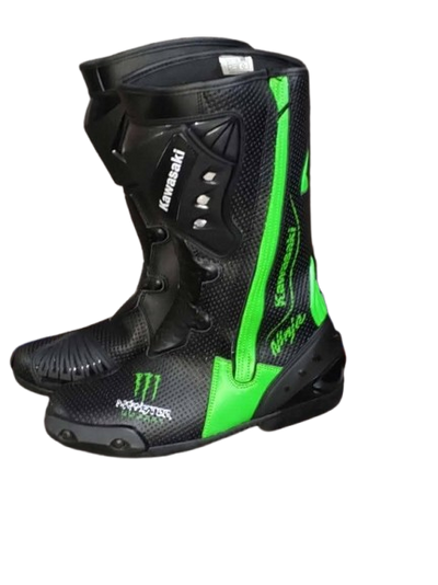 Custom Kawasaki Ninja Edition Leather Racing Gloves – Pro Track Series