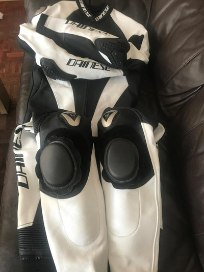 Pro-Circuit 2-Piece Leather Racing Suit – Black & White Edition